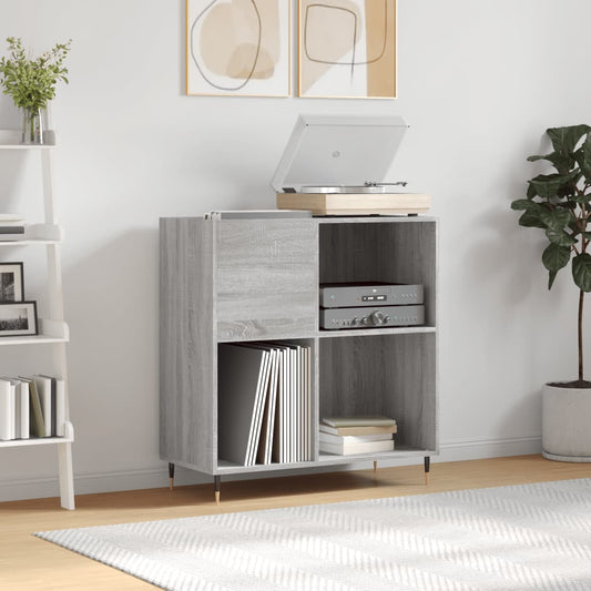 Sonoma gray record cabinet 84.5x38x89 cm composite wood