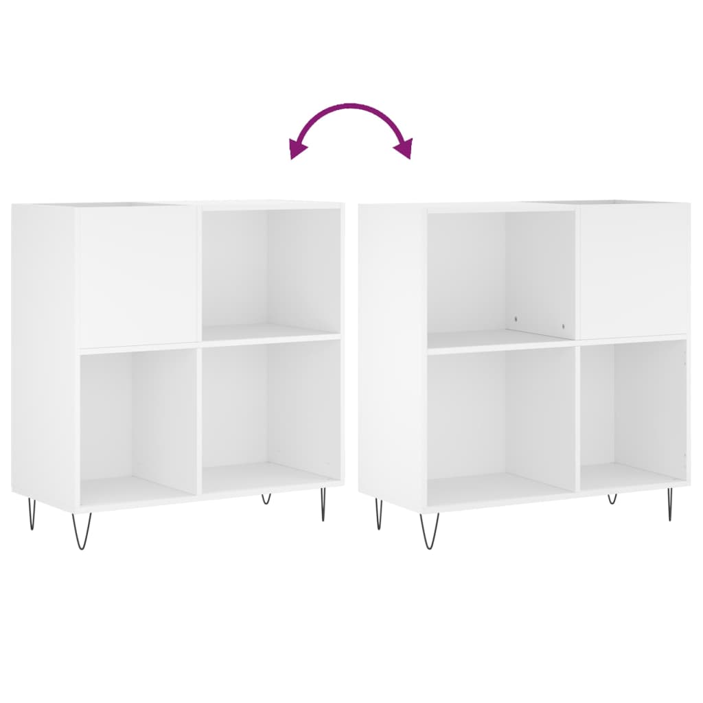 Disc cabinet, white, 84.5x38x89 cm, composite wood