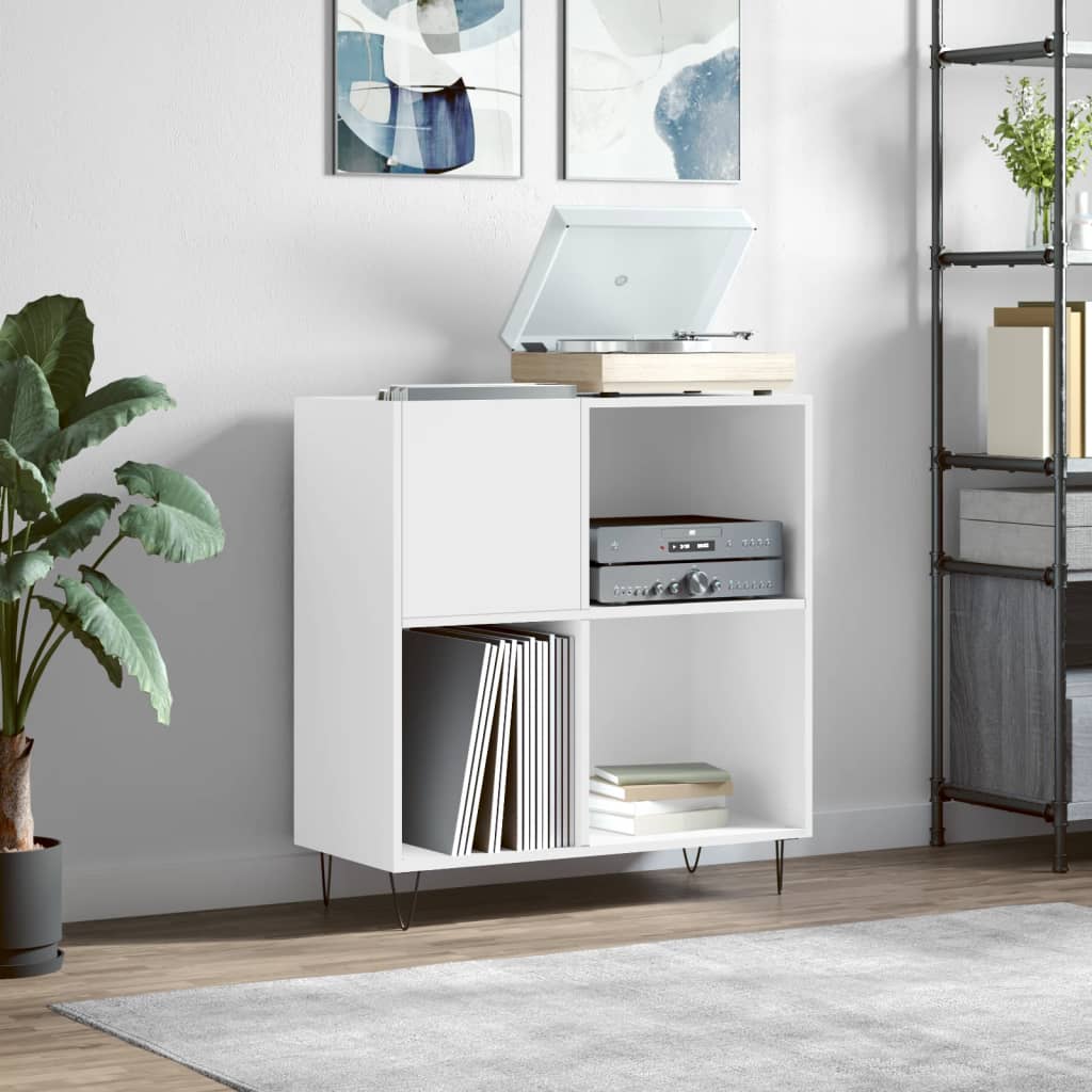 Disc cabinet, white, 84.5x38x89 cm, composite wood
