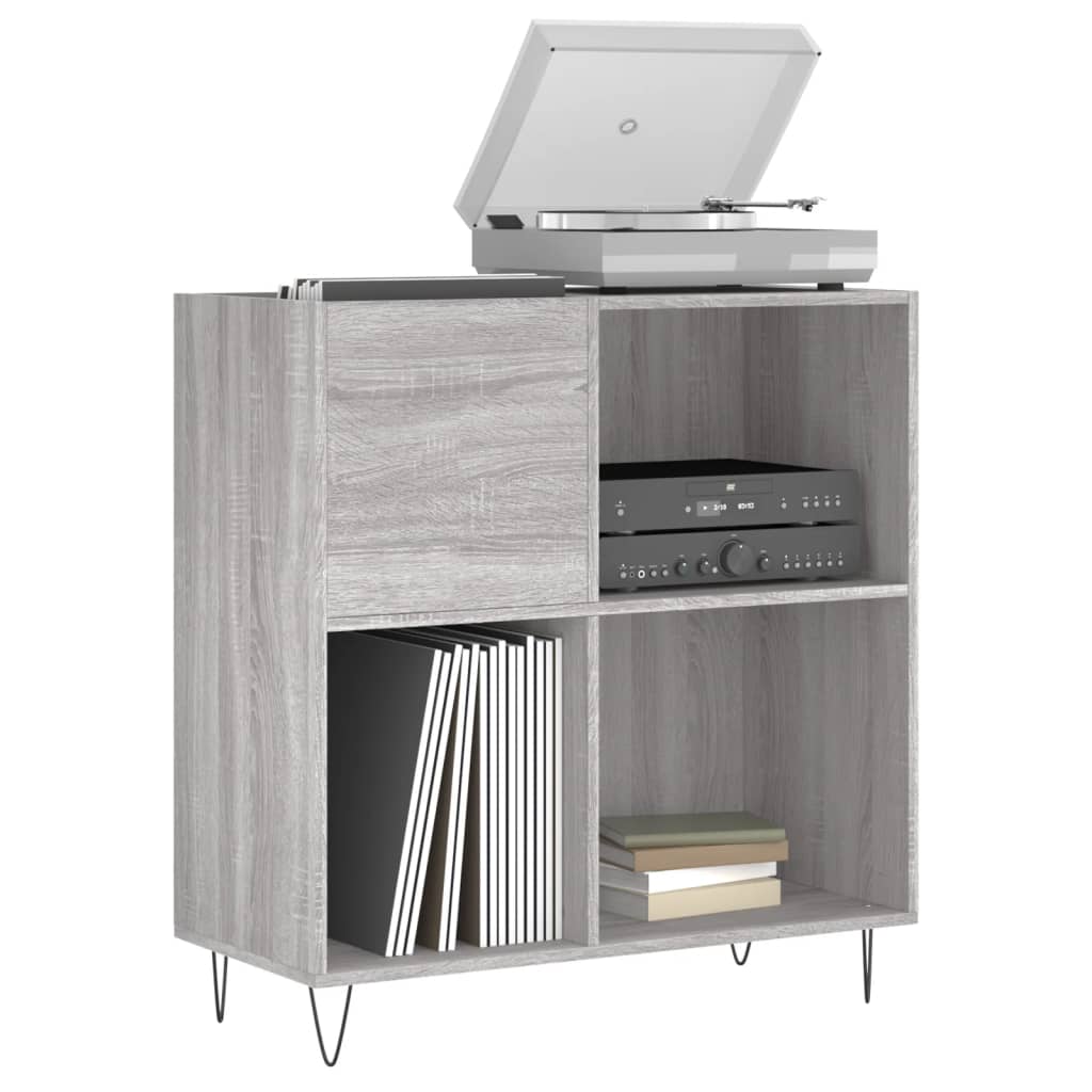 Sonoma gray record cabinet 84.5x38x89 cm composite wood