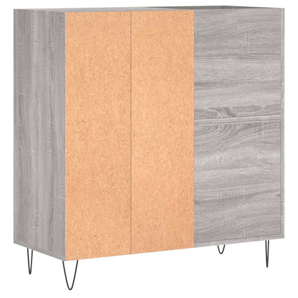 Sonoma gray record cabinet 84.5x38x89 cm composite wood