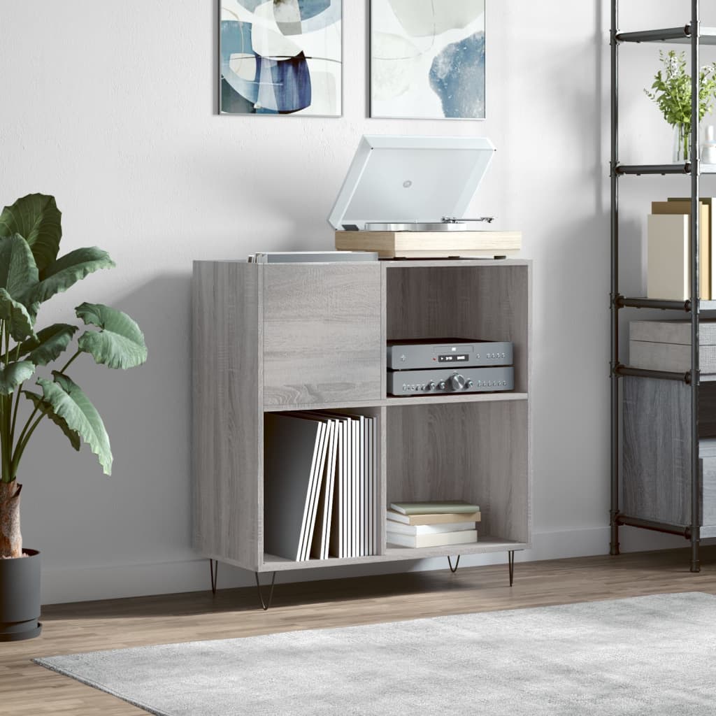 Sonoma gray record cabinet 84.5x38x89 cm composite wood