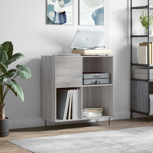 Sonoma gray record cabinet 84.5x38x89 cm composite wood