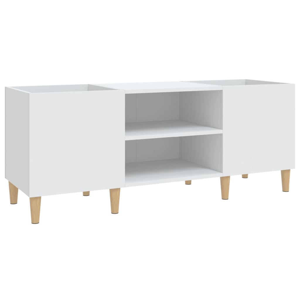 Disc chest of drawers, white, 121x38x48 cm, processed wood