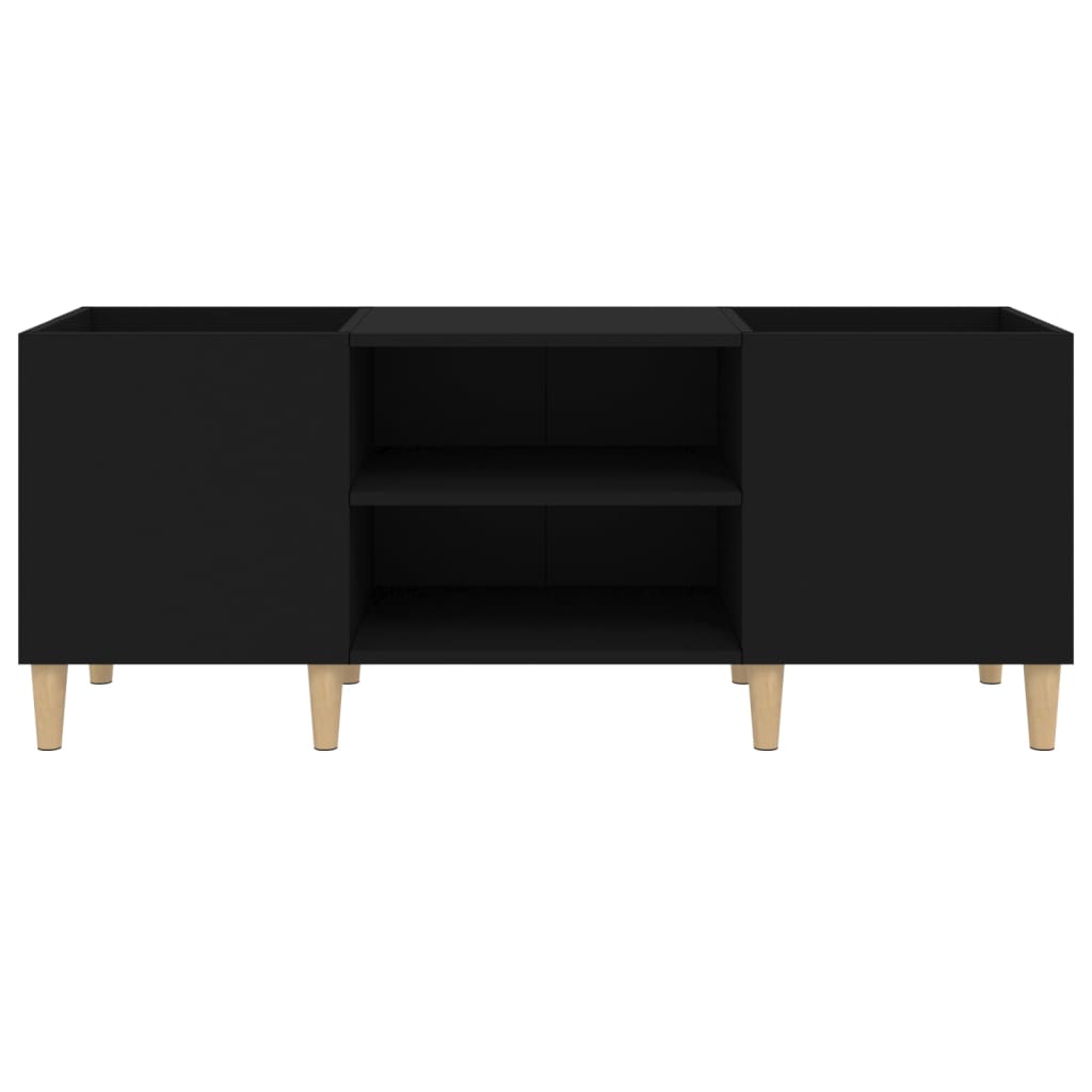 Disc chest of drawers, black, 121x38x48 cm, processed wood