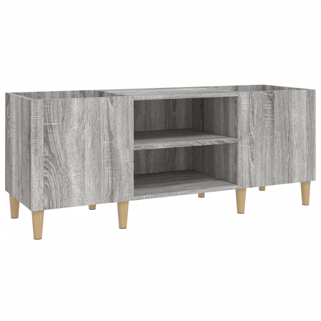 Sonoma gray record cabinet, 121x38x48 cm, processed wood