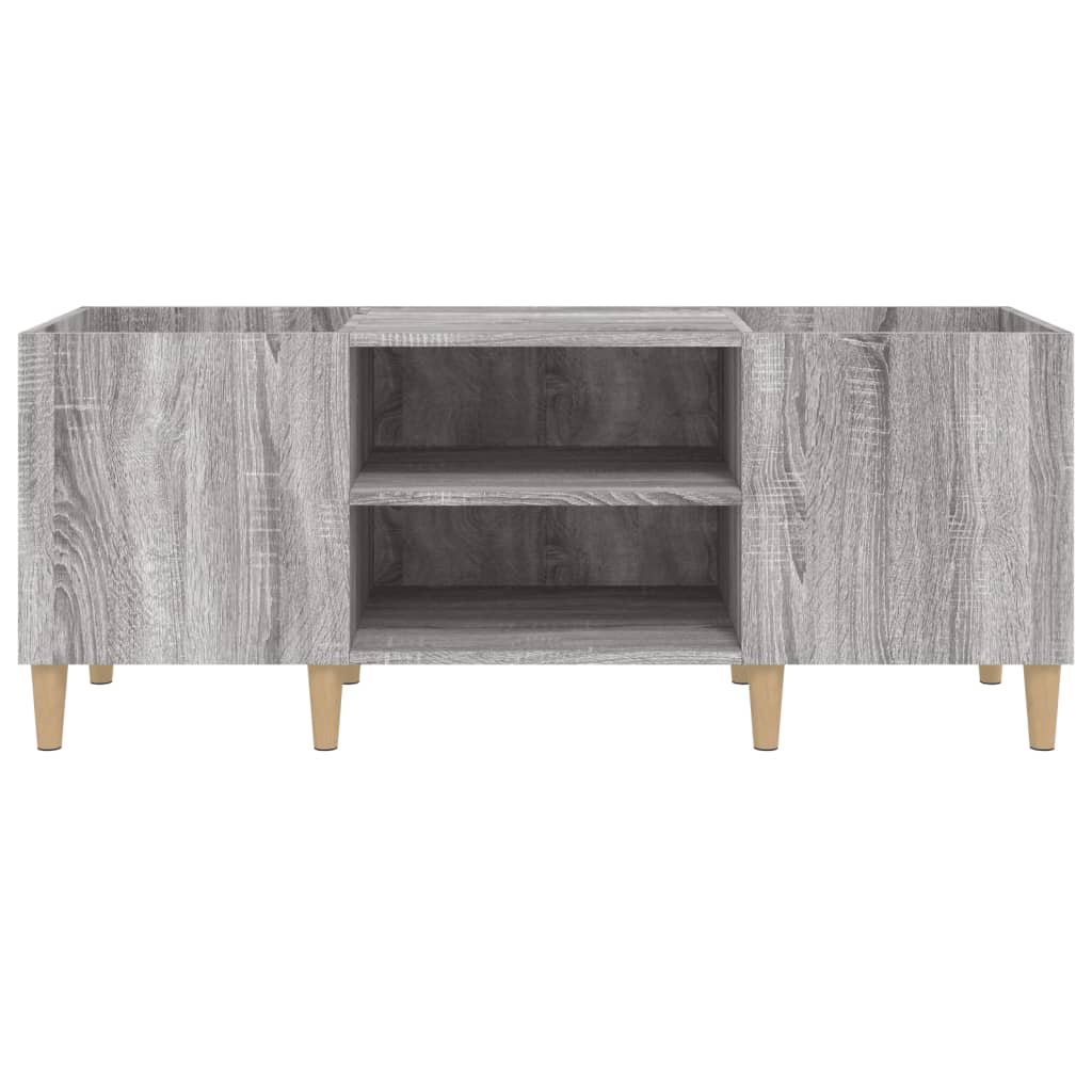 Sonoma gray record cabinet, 121x38x48 cm, processed wood
