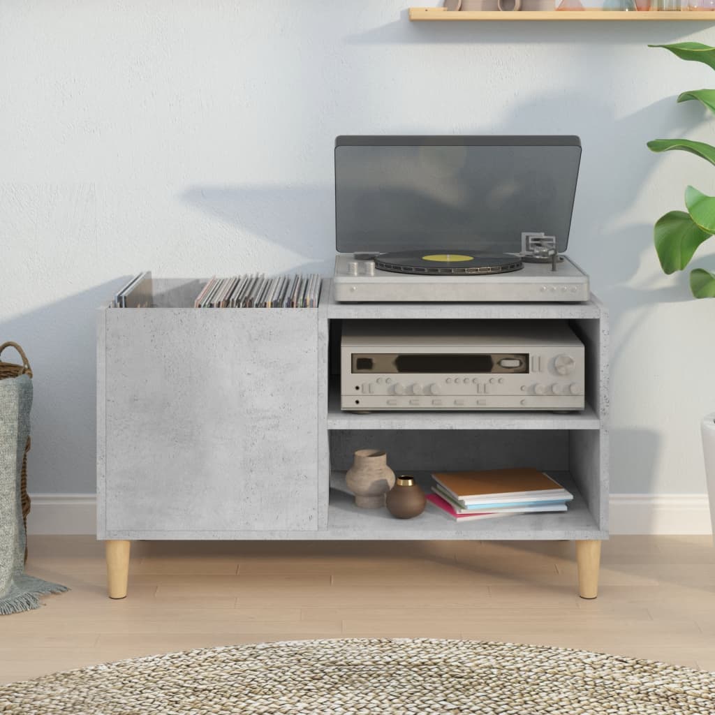 Disc cabinet gray concrete 84.5x38x48 cm processed wood