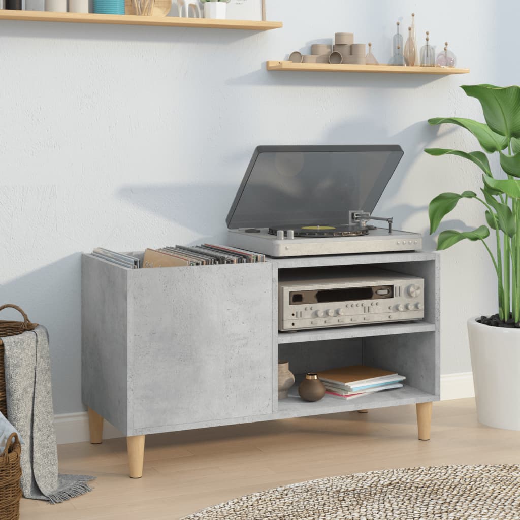 Disc cabinet gray concrete 84.5x38x48 cm processed wood