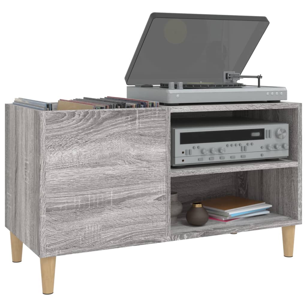 Sonoma gray record cabinet 84.5x38x48 cm processed wood