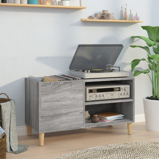 Sonoma gray record cabinet 84.5x38x48 cm processed wood