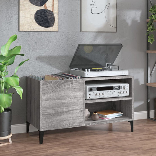 Sonoma gray record cabinet 84.5x38x48 cm processed wood