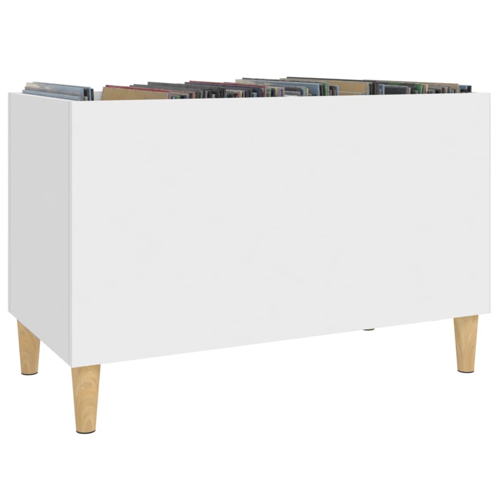 Record cabinet, white, 74.5x38x48 cm, processed wood