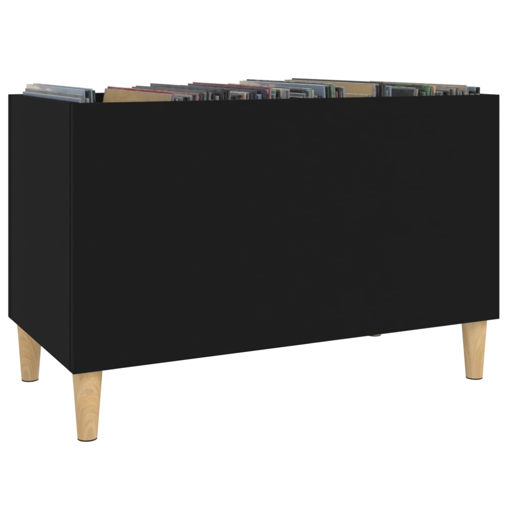 Disc cabinet, black, 74.5x38x48 cm, processed wood