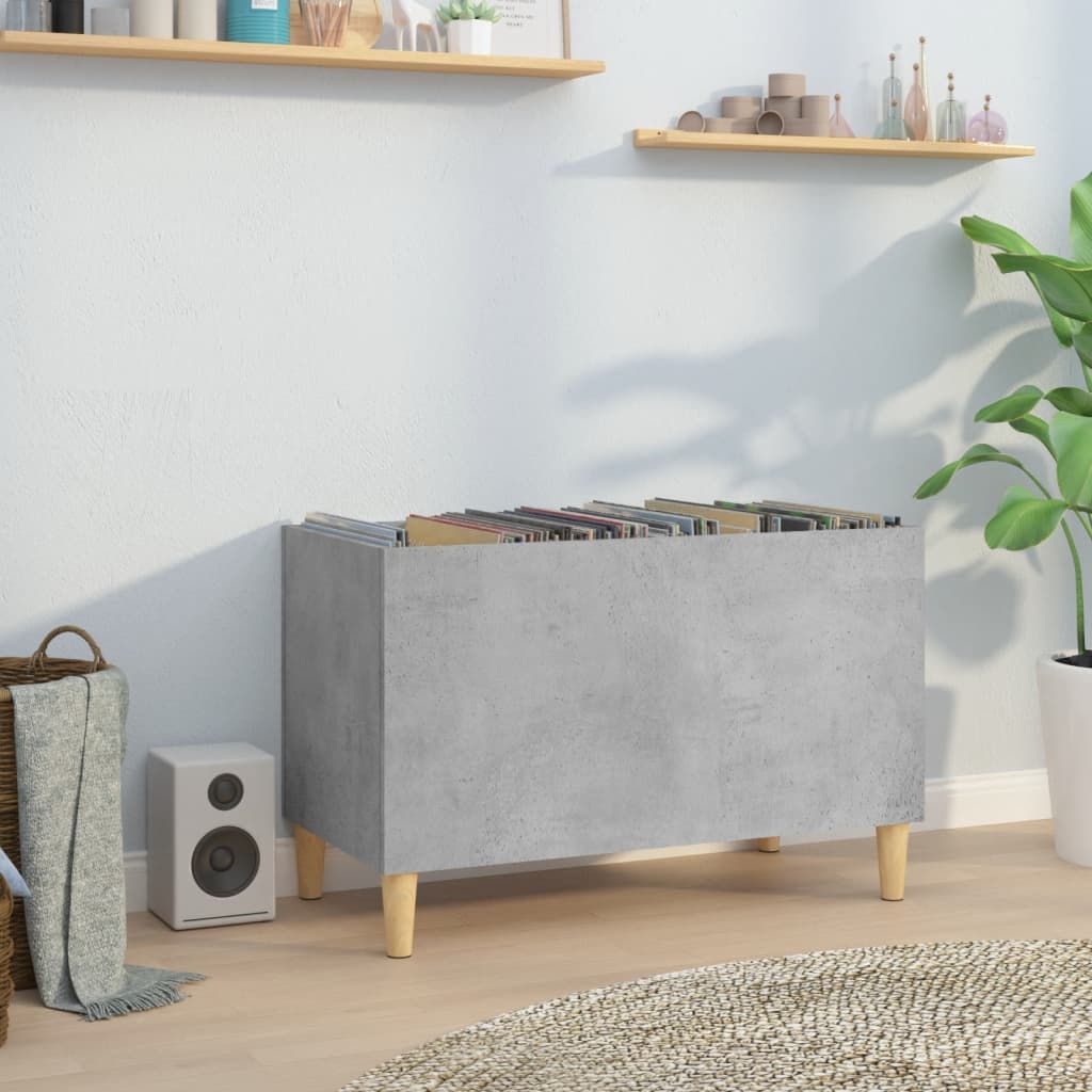 Disc cabinet, concrete grey, 74.5x38x48 cm, processed wood
