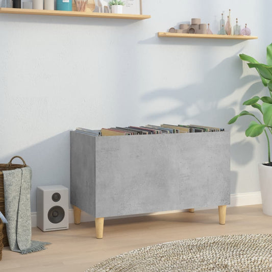 Disc cabinet, concrete grey, 74.5x38x48 cm, processed wood
