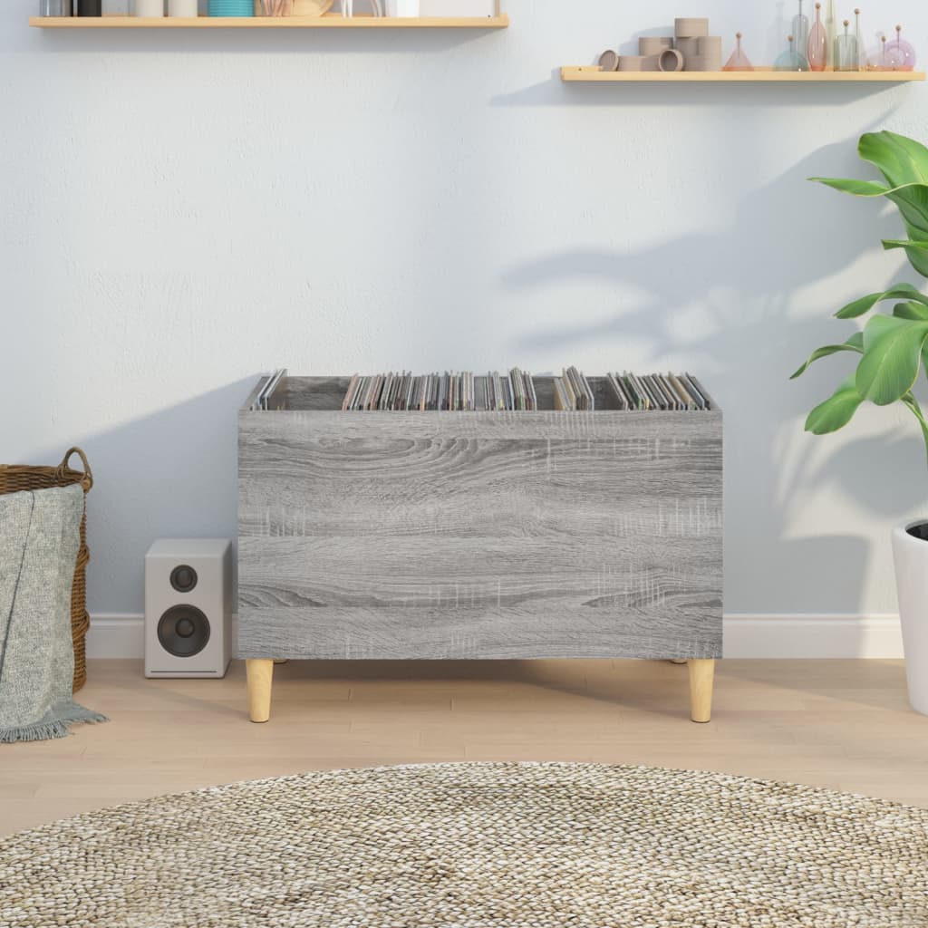 Sonoma gray record cabinet 74.5x38x48 cm processed wood