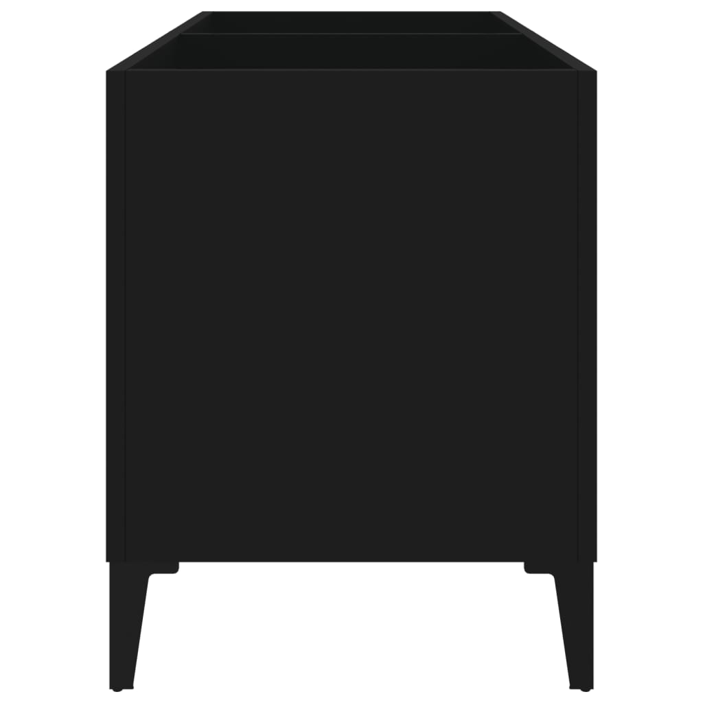 Disc cabinet, black, 74.5x38x48 cm, processed wood
