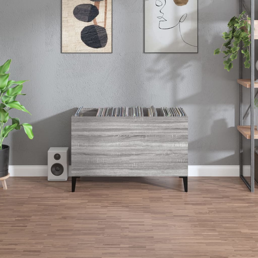 Sonoma gray record cabinet 74.5x38x48 cm processed wood