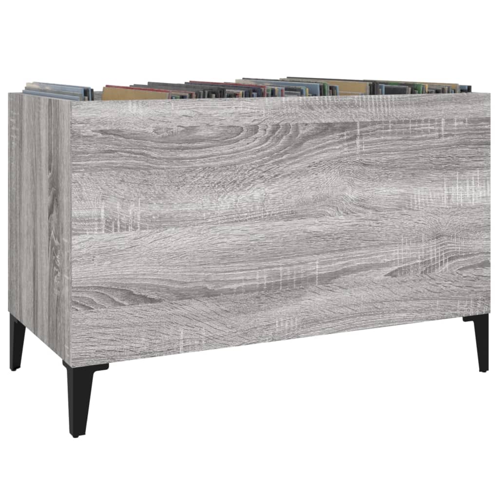 Sonoma gray record cabinet 74.5x38x48 cm processed wood