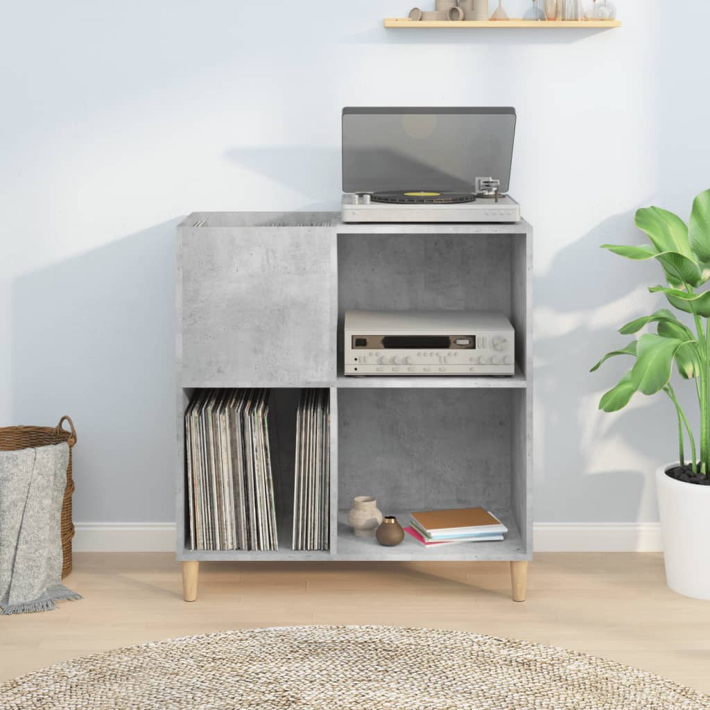 Disc cabinet gray concrete 84.5x38x89 cm composite wood
