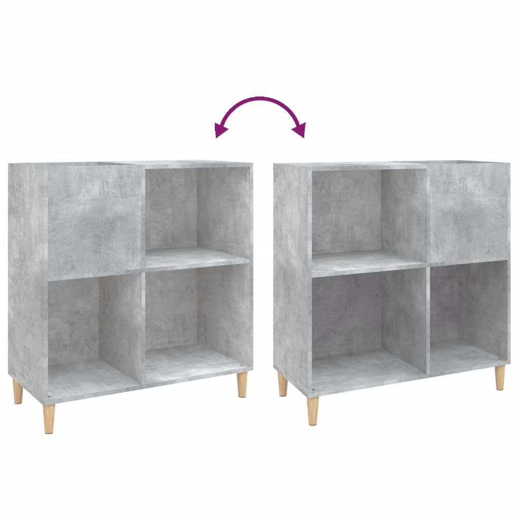 Disc cabinet gray concrete 84.5x38x89 cm composite wood