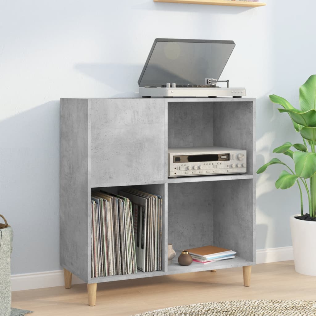 Disc cabinet gray concrete 84.5x38x89 cm composite wood