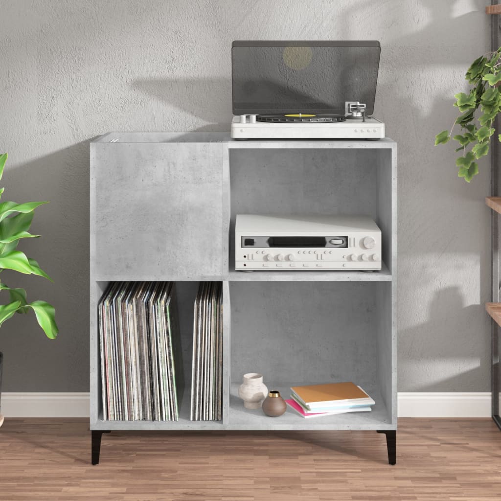 Disc cabinet gray concrete 84.5x38x89 cm composite wood