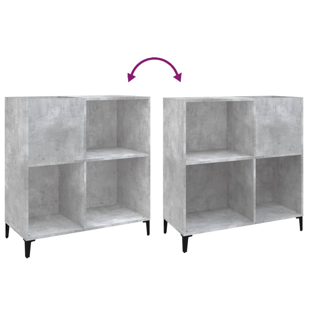 Disc cabinet gray concrete 84.5x38x89 cm composite wood