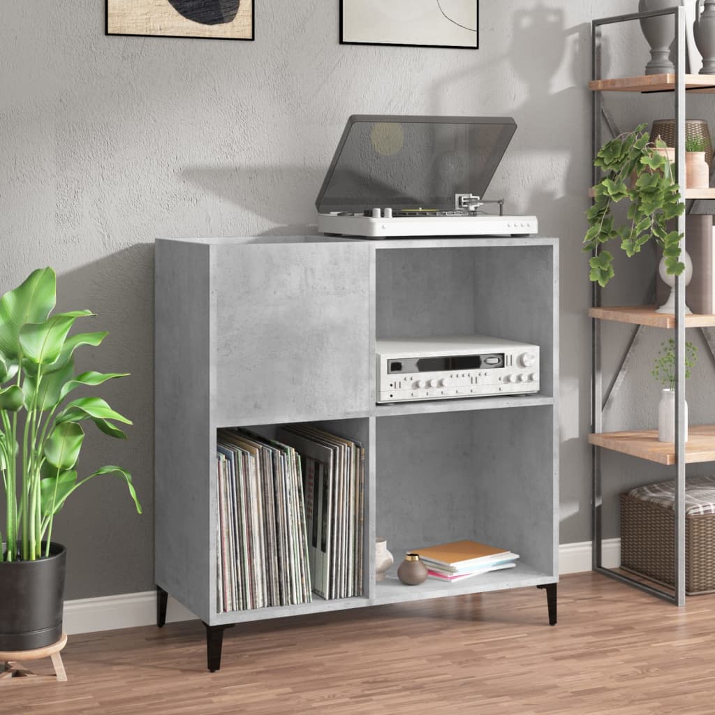 Disc cabinet gray concrete 84.5x38x89 cm composite wood