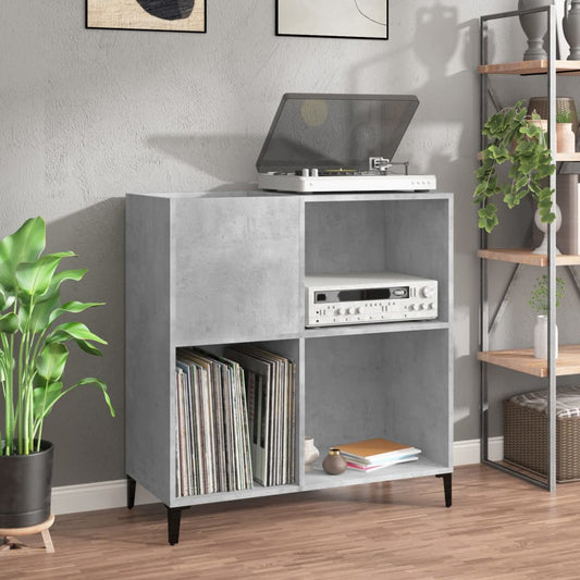 Disc cabinet gray concrete 84.5x38x89 cm composite wood