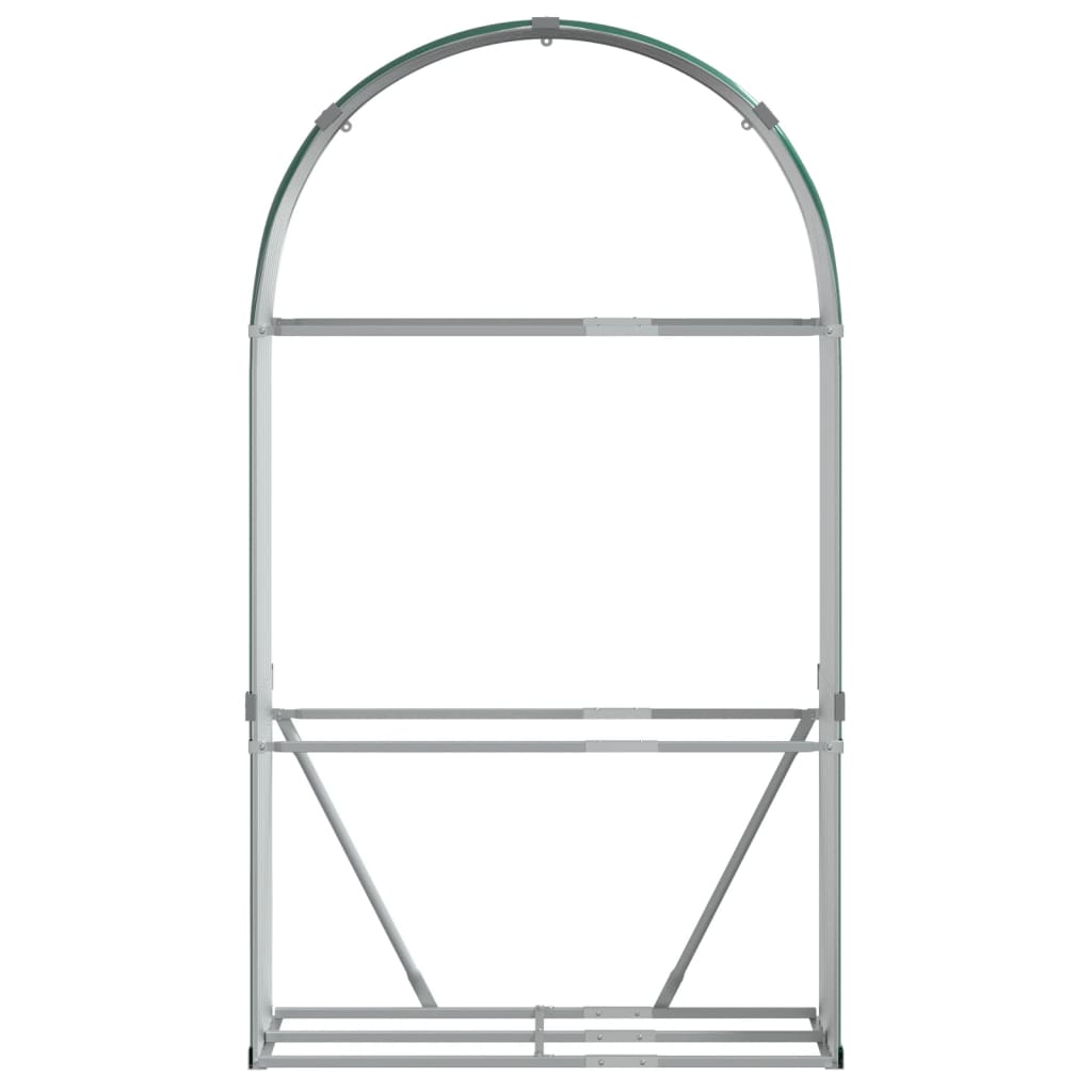 Suport pentru bușteni, verde, 120x45x210 cm, oțel galvanizat