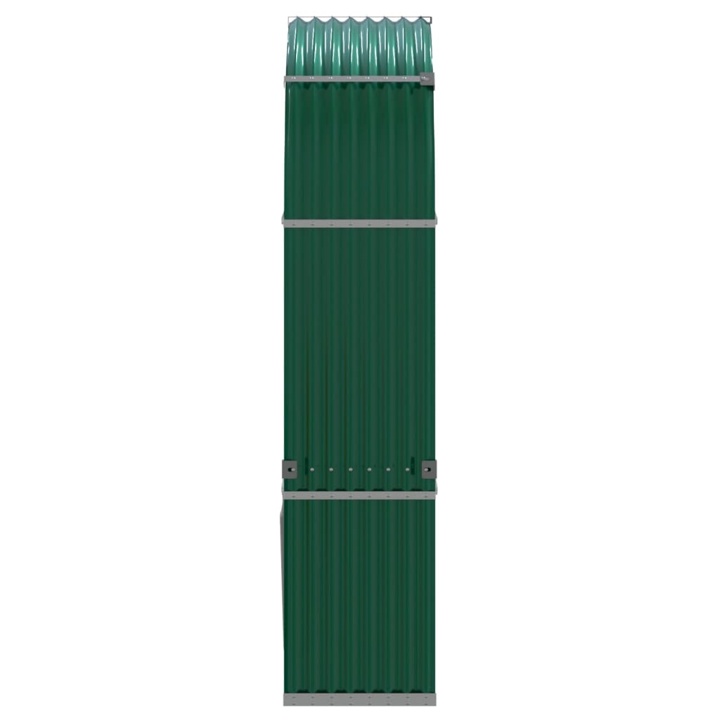 Suport pentru bușteni, verde, 120x45x210 cm, oțel galvanizat