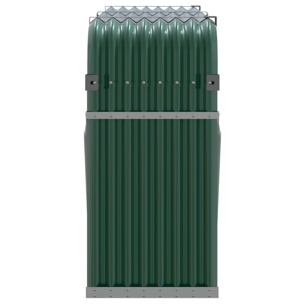 Suport pentru bușteni, verde, 180x45x100 cm, oțel galvanizat