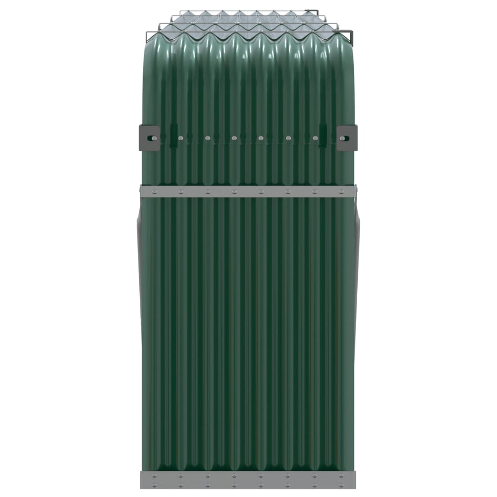 Suport pentru bușteni verde 234x45x100 cm oțel galvanizat