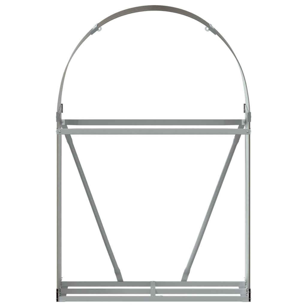 Suport pentru bușteni, maro, 80x45x120 cm, oțel galvanizat