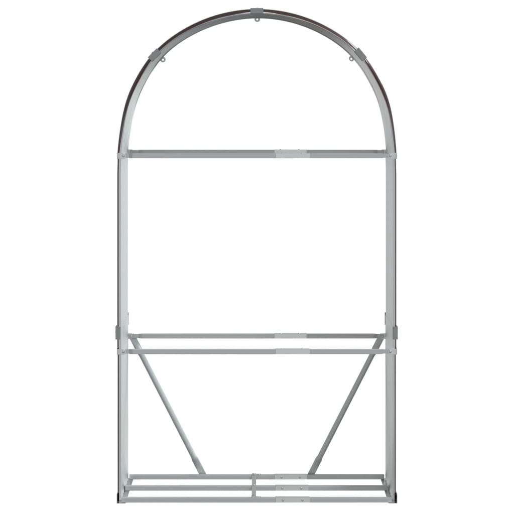 Suport pentru bușteni, maro, 120x45x210 cm, oțel galvanizat