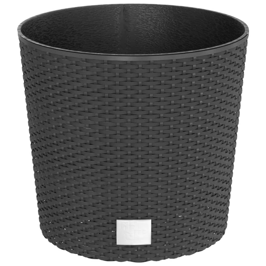 Jardinieră cu interior detașabil, antracit 15 / 15,3 L PP ratan