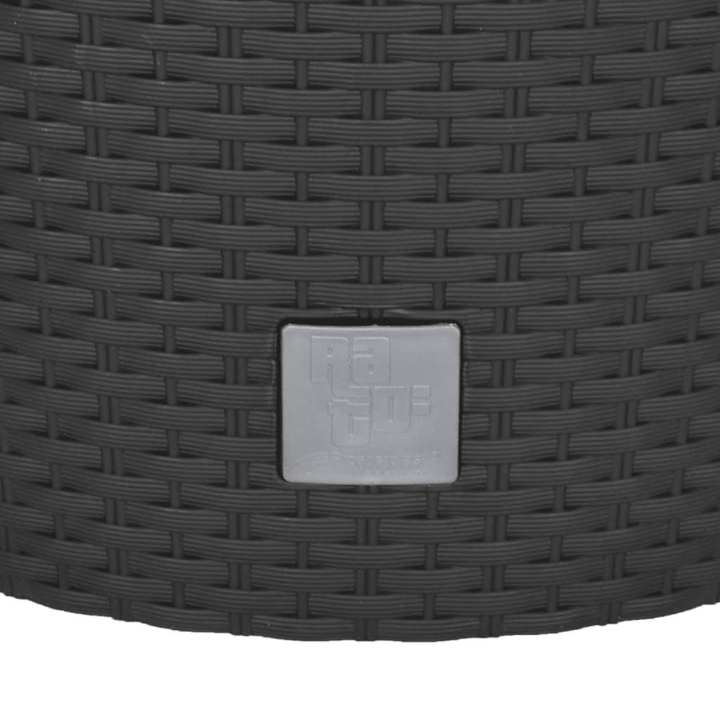 Jardinieră cu interior detașabil, antracit 15 / 15,3 L PP ratan