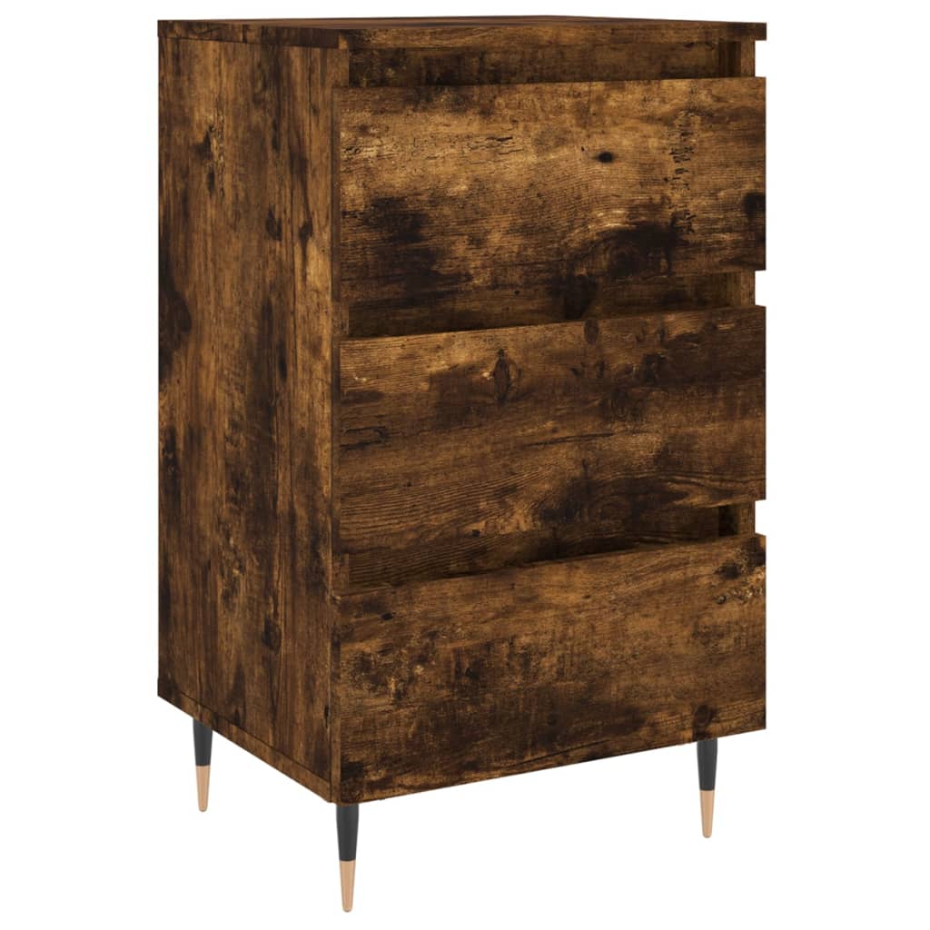Bedside table, smoky oak, 40x35x69 cm, composite wood