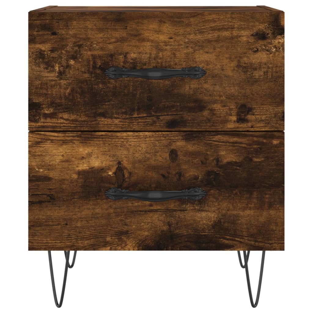 Bedside tables, 2 pcs., smoky oak, 40x35x47.5 cm, composite wood