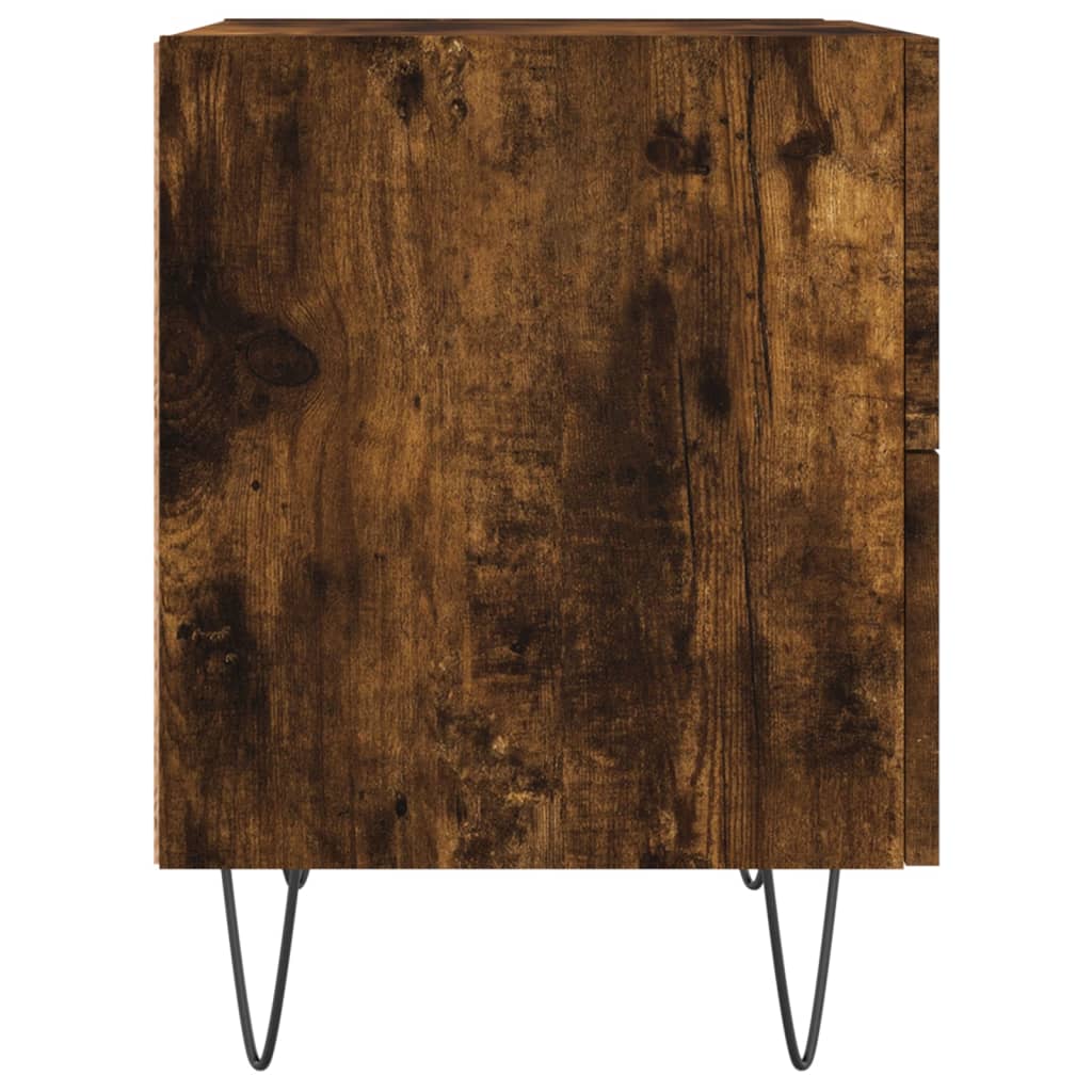 Bedside tables, 2 pcs., smoky oak, 40x35x47.5 cm, composite wood