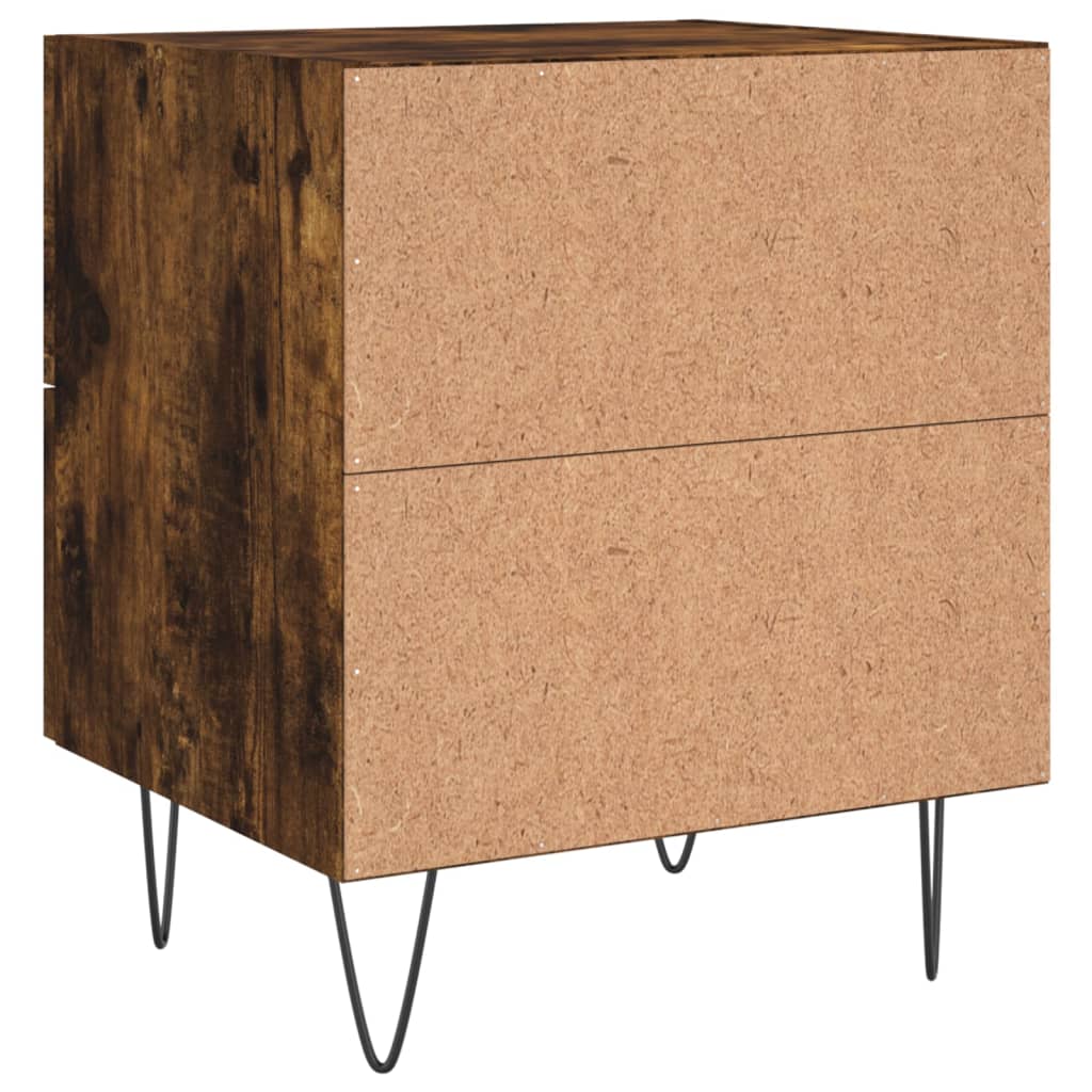 Bedside tables, 2 pcs., smoky oak, 40x35x47.5 cm, composite wood
