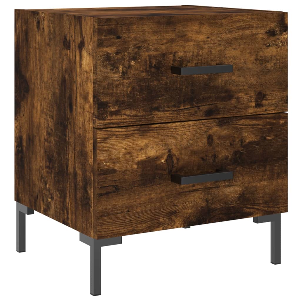 Bedside tables, 2 pcs., smoky oak, 40x35x47.5 cm, composite wood