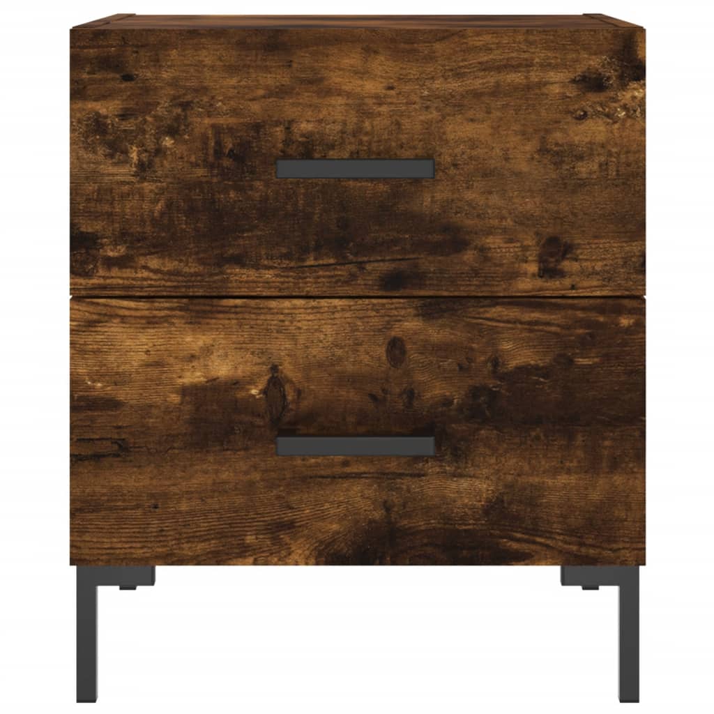 Bedside tables, 2 pcs., smoky oak, 40x35x47.5 cm, composite wood