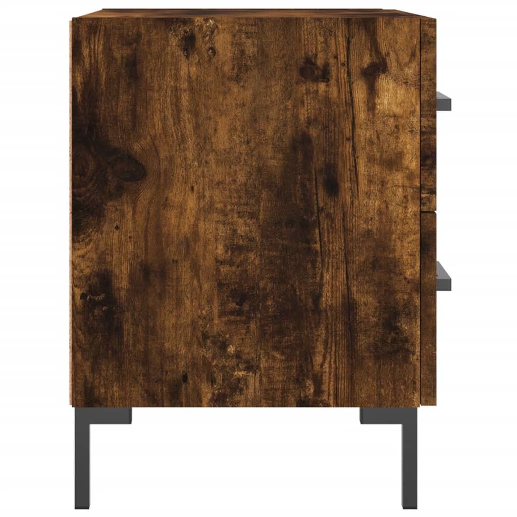 Bedside tables, 2 pcs., smoky oak, 40x35x47.5 cm, composite wood