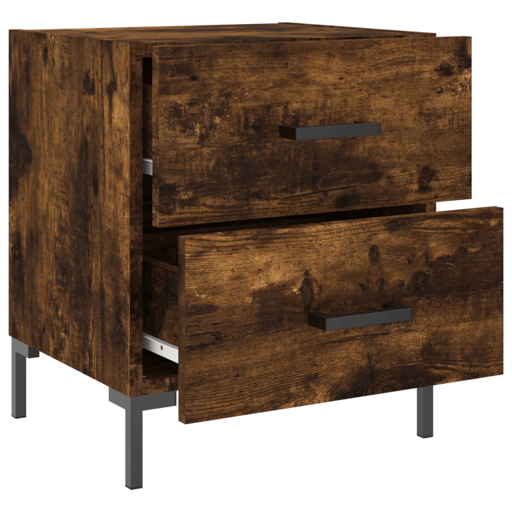 Bedside tables, 2 pcs., smoky oak, 40x35x47.5 cm, composite wood