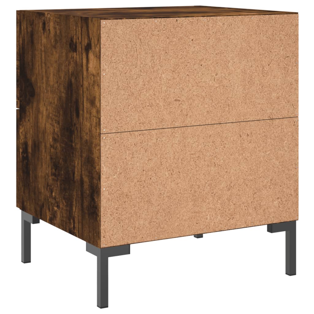 Bedside tables, 2 pcs., smoky oak, 40x35x47.5 cm, composite wood