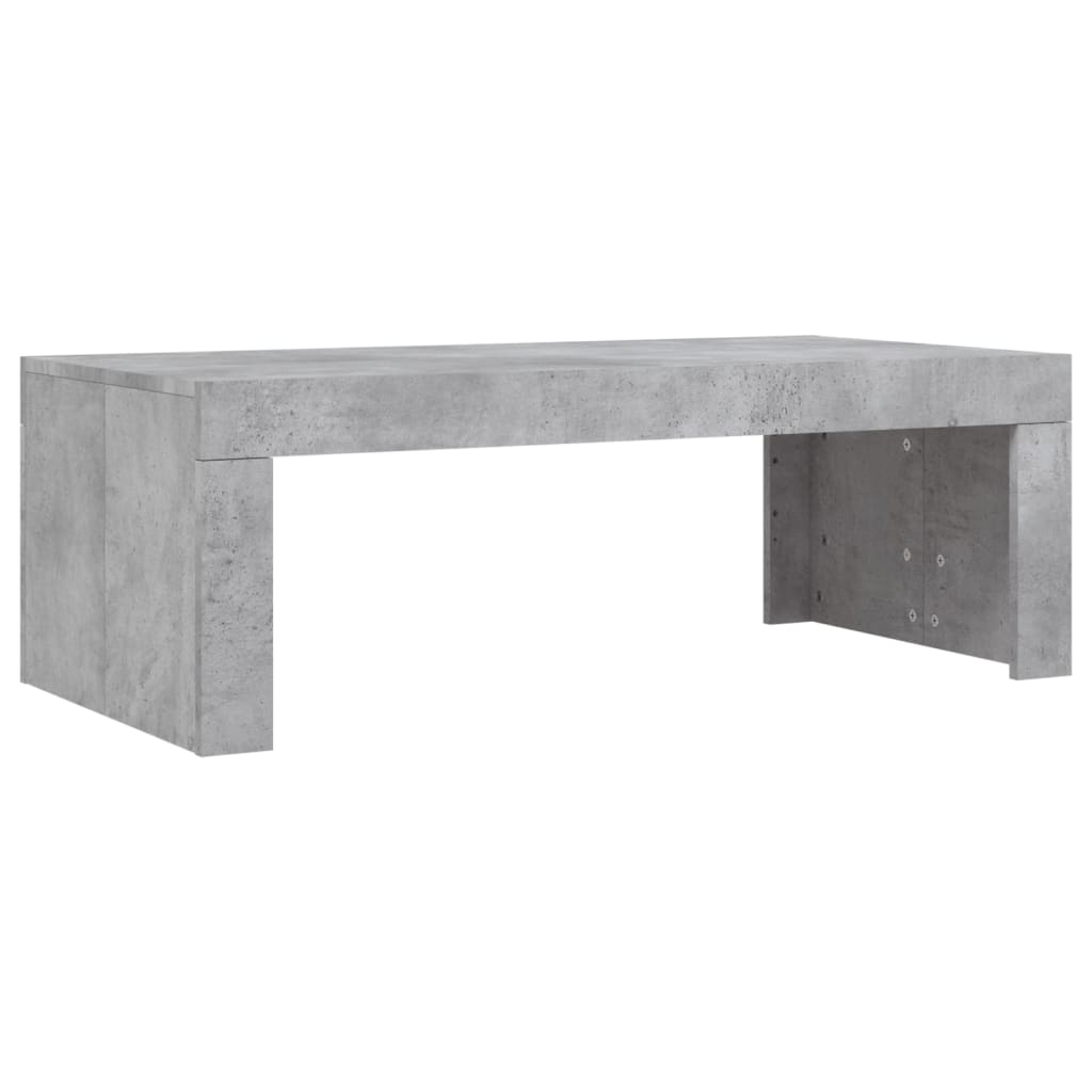 Măsuță de cafea, gri beton, 102x50x36 cm, lemn prelucrat