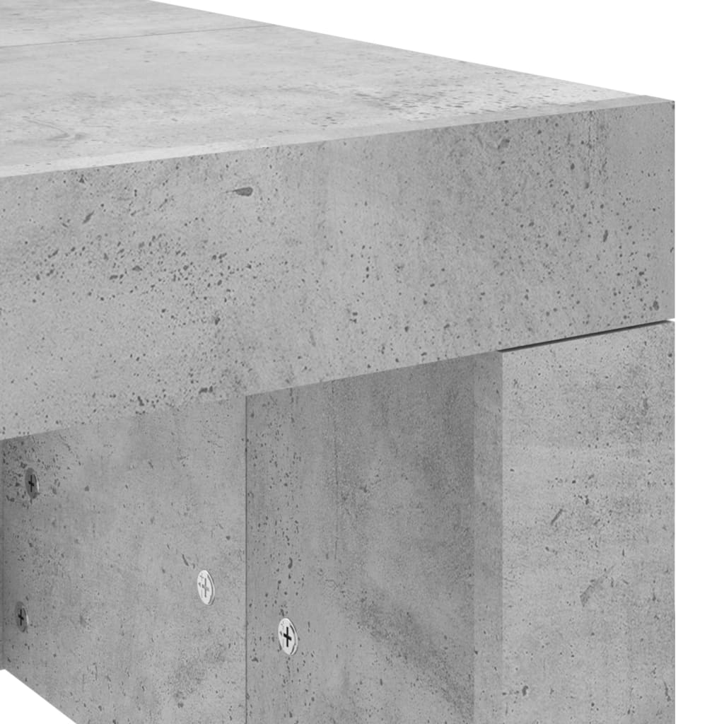 Măsuță de cafea, gri beton, 102x50x36 cm, lemn prelucrat